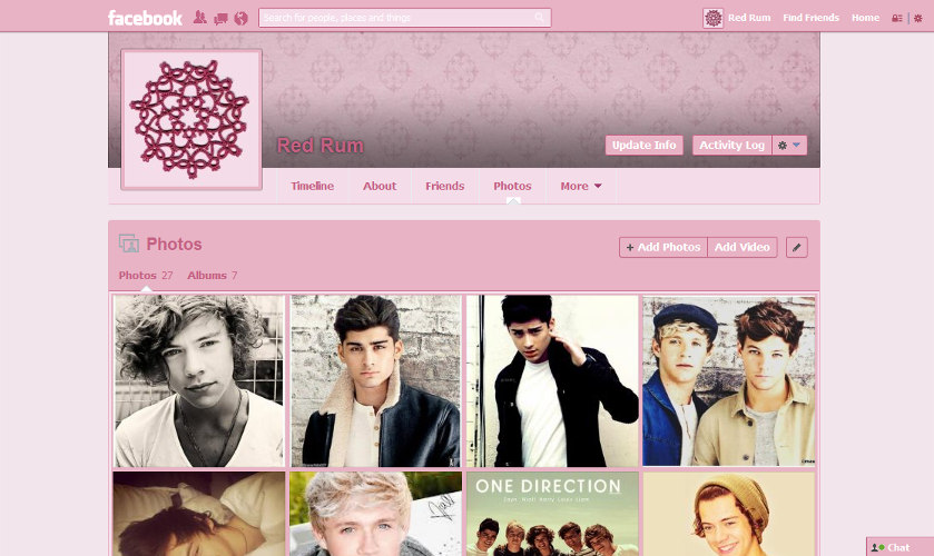 facebook style pink