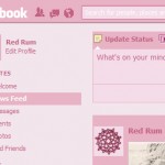 فيس بوك باللون الوردي مع ستايل Baby Pink Facebook