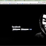 واجهة دخول فيس بوك سوداء بخلفية أنونيموس Anonymous Black